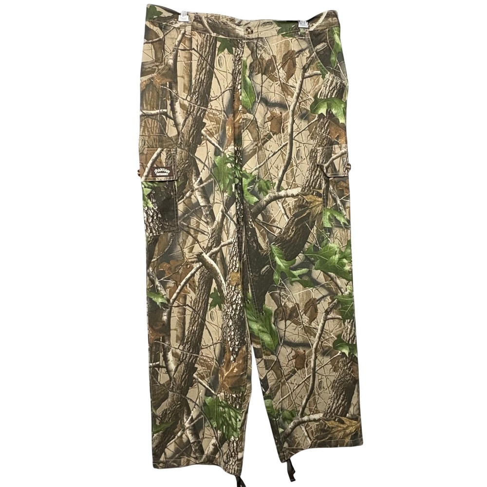 Spartan Outdoors Camo Cargo Pants Mens L Hunting Fishing Camouflage Gorpcore